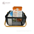 Black Metal BBQ Storage: 55 Gallon Rectangle Stainless Steel Wire Mesh Basket